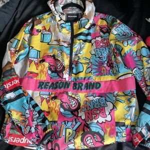 Reason Colorful Graphic Raincoat